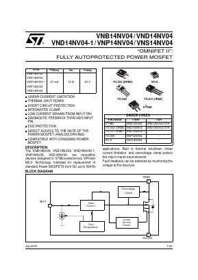 VNP14NV04 Datasheet PDF STMicroelectronics