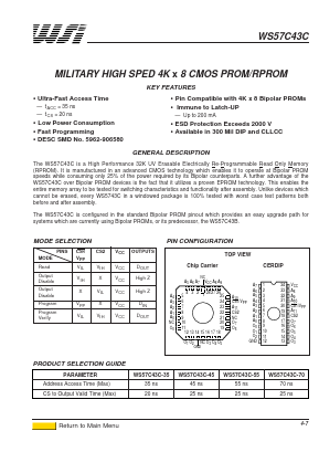WS57C43C-1 Datasheet PDF STMicroelectronics