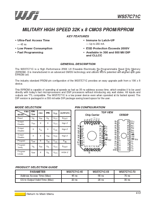WS57C71C-45 Datasheet PDF STMicroelectronics
