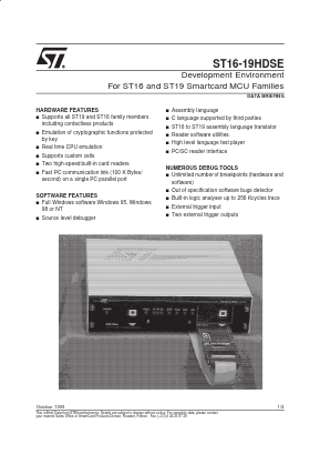 ST16-19HDSE Datasheet PDF STMicroelectronics