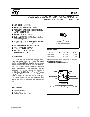 TS616IDWT Datasheet PDF STMicroelectronics