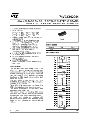 74VCX162244 Datasheet PDF STMicroelectronics