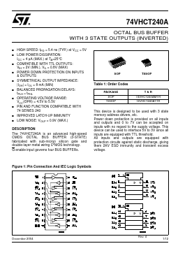 74VHCT240A Datasheet PDF STMicroelectronics