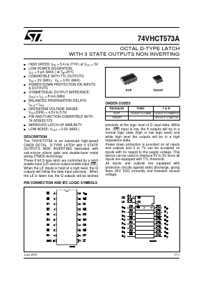 74VHCT573AMTR Datasheet PDF STMicroelectronics