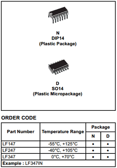 LF347D Datasheet PDF STMicroelectronics