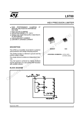 L9700 Datasheet PDF STMicroelectronics
