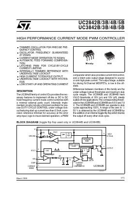 E-UC3844BD1 Datasheet PDF STMicroelectronics
