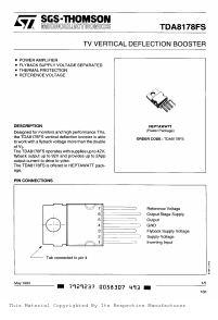 TDA8178FS Datasheet PDF STMicroelectronics