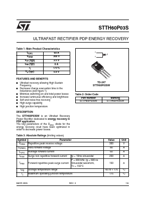 STTH60P03S Datasheet PDF STMicroelectronics