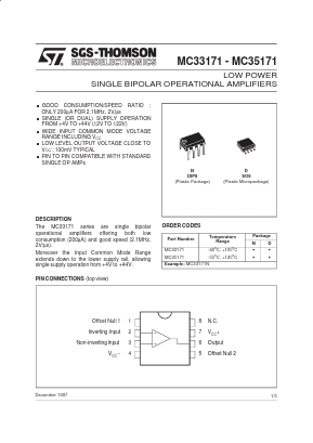 MC35171 Datasheet PDF STMicroelectronics