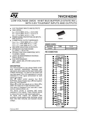 74VCX162240 Datasheet PDF STMicroelectronics