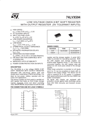 74LVX594TTR Datasheet PDF STMicroelectronics