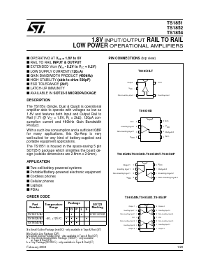TS1851AIDT_02 Datasheet PDF STMicroelectronics