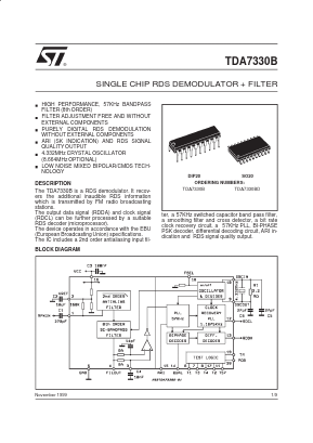 TDA7330B Datasheet PDF STMicroelectronics