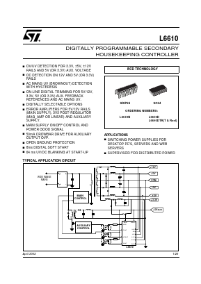 L6610 Datasheet PDF STMicroelectronics