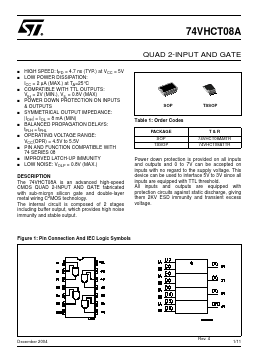 74VHCT08AMTR Datasheet PDF STMicroelectronics