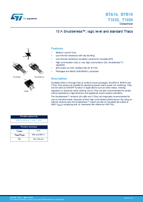 T1035 Datasheet PDF STMicroelectronics