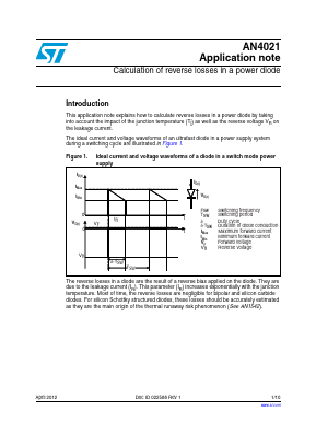 AN4021 Datasheet PDF STMicroelectronics