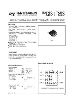 ITA6V5C1 Datasheet PDF STMicroelectronics