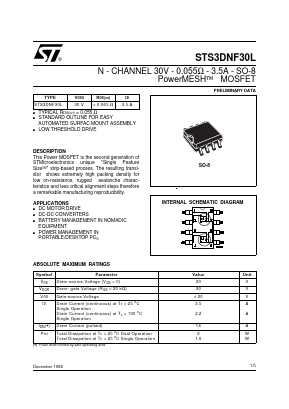 STS3DNF30L Datasheet PDF STMicroelectronics
