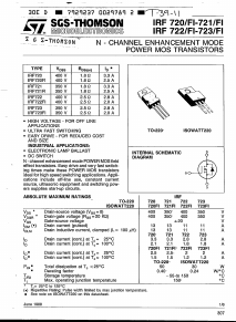 IRF721FI Datasheet PDF STMicroelectronics