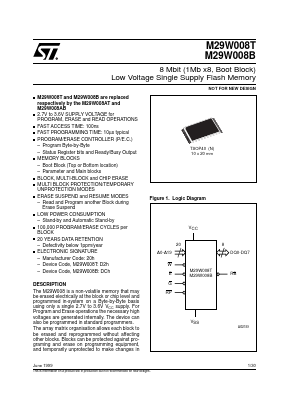 M29W008T-120N5TR Datasheet PDF STMicroelectronics