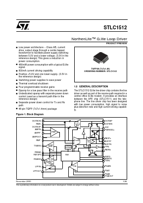 STLC1512 Datasheet PDF STMicroelectronics