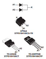 STPS10H100CFP Datasheet PDF STMicroelectronics
