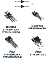 STPS20H100CG Datasheet PDF STMicroelectronics