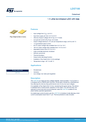 LD57100JR Datasheet PDF STMicroelectronics
