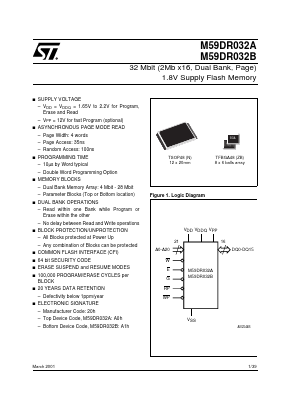 M59DR032B120ZB1 Datasheet PDF STMicroelectronics
