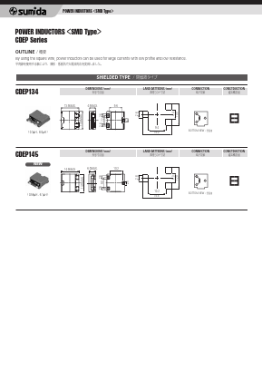 CDEP145-0R4MC Datasheet PDF Sumida Corporation