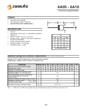 6A4 Datasheet PDF SUNMATE electronic Co., LTD