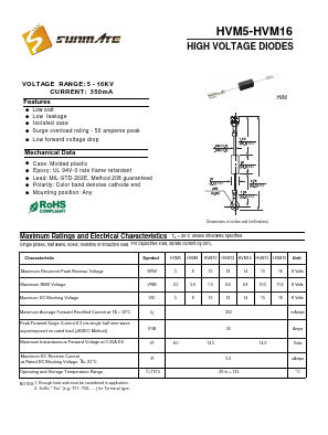 HVM8 Datasheet PDF SUNMATE electronic Co., LTD