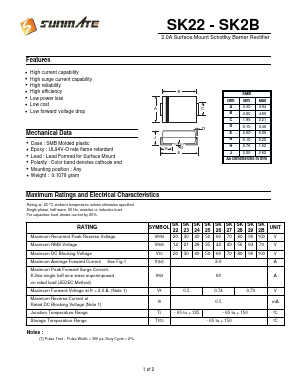 SK23 Datasheet PDF SUNMATE electronic Co., LTD