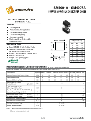 SM4005A Datasheet PDF SUNMATE electronic Co., LTD