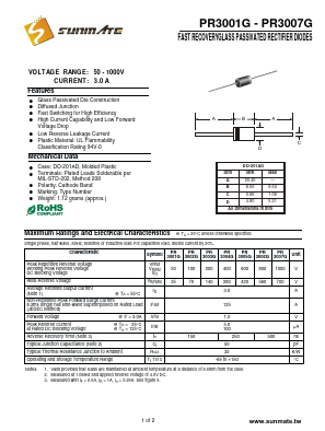 PR3002G Datasheet PDF SUNMATE electronic Co., LTD
