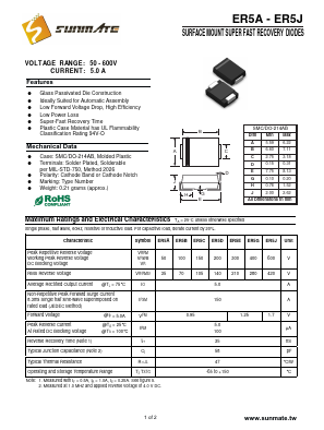 ER5B Datasheet PDF SUNMATE electronic Co., LTD