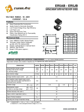 ER5AB Datasheet PDF SUNMATE electronic Co., LTD