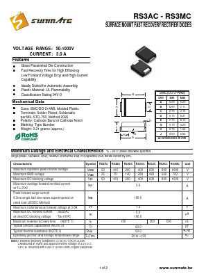 RS3KC Datasheet PDF SUNMATE electronic Co., LTD