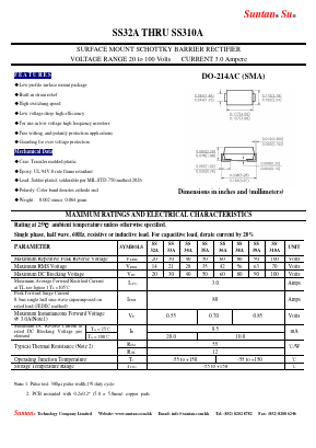 SS35A Datasheet PDF Suntan Capacitors
