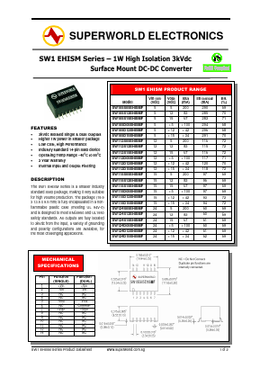 SW105D05EHISMF Datasheet PDF Superworld Electronics