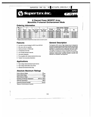 AP0116NB Datasheet PDF Supertex Inc