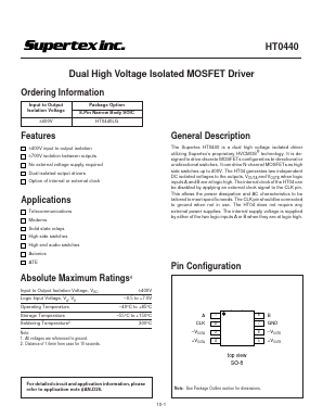 HT0440 Datasheet PDF Supertex Inc