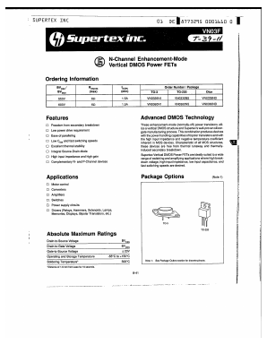 VN0335N1 Datasheet PDF Supertex Inc