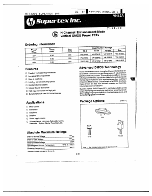 VN1210N5 Datasheet PDF Supertex Inc