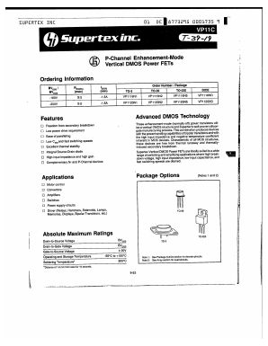 VP1120N5 Datasheet PDF Supertex Inc