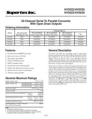 HV5630DJ Datasheet PDF Supertex Inc