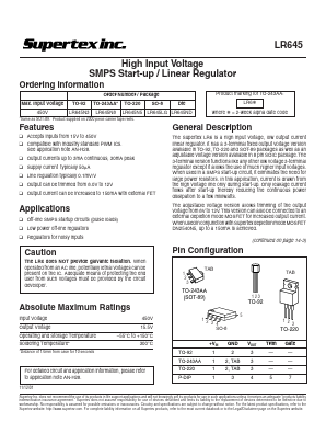 LR645LG Datasheet PDF Supertex Inc