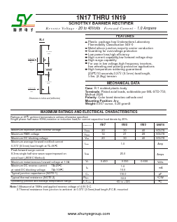 1N18 Datasheet PDF Changzhou Shunye Electronics Co.,Ltd.